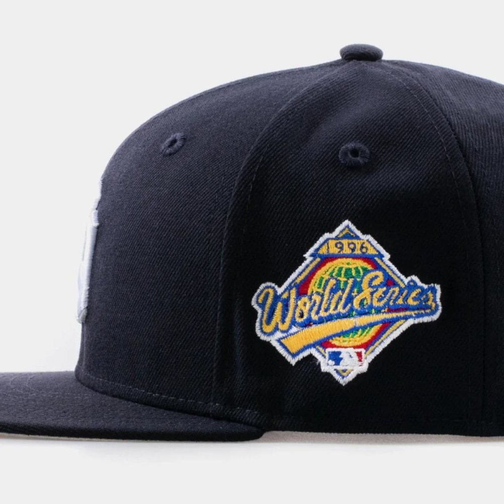 New Era New York Yankees 96 WS Side Patch 59FIFTY Fitted Hat Navy - Picture 3 of 5